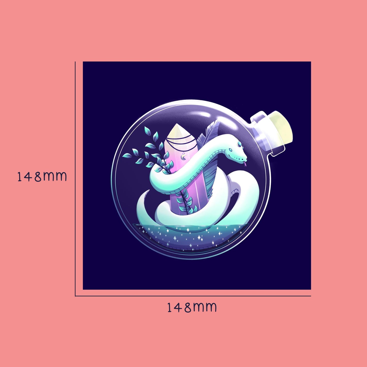 Snake in a Bottle Art Print