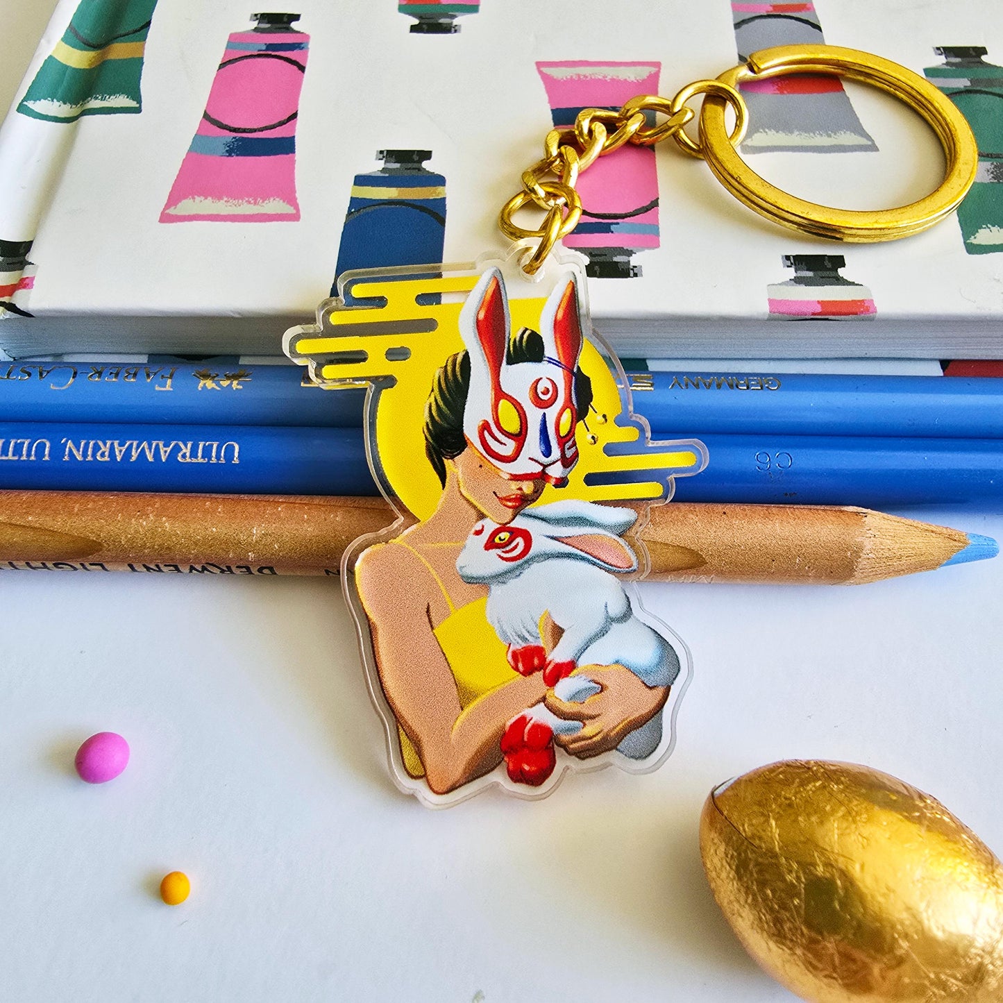 Lunar Rabbit Acrylic Keychain
