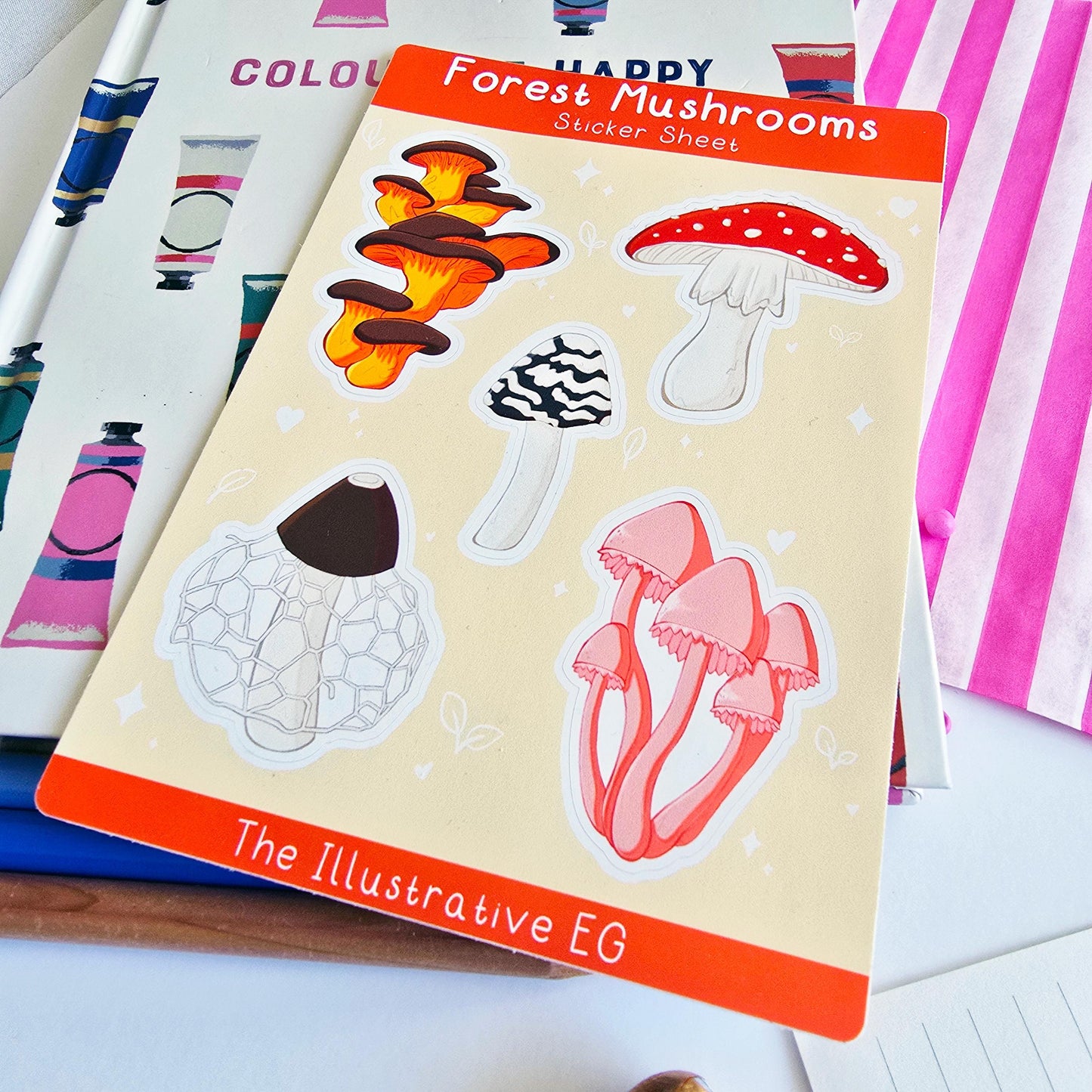 Forest Mushrooms Sticker Sheet