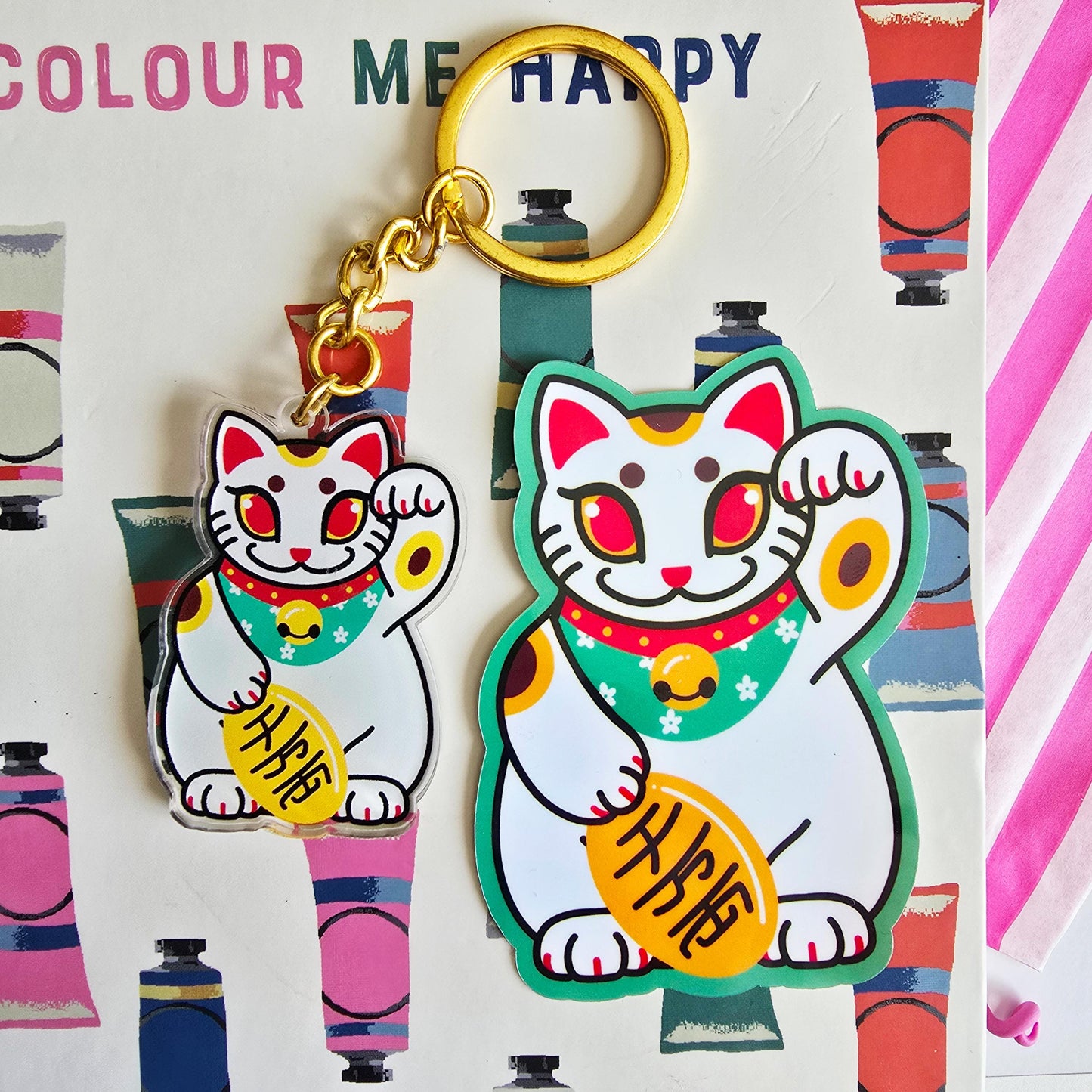 Lucky Cat Keychain