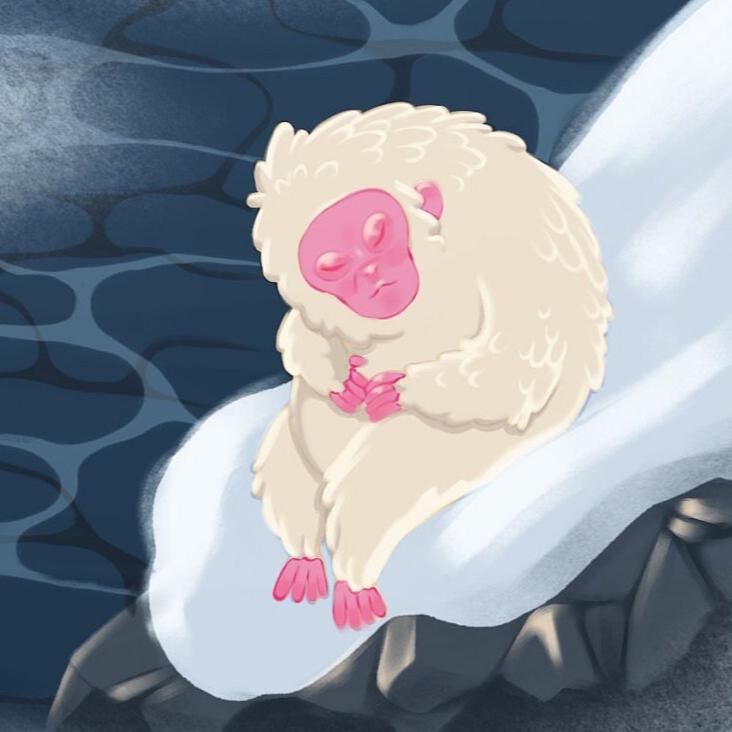 Japanese Snow Monkeys Art Print