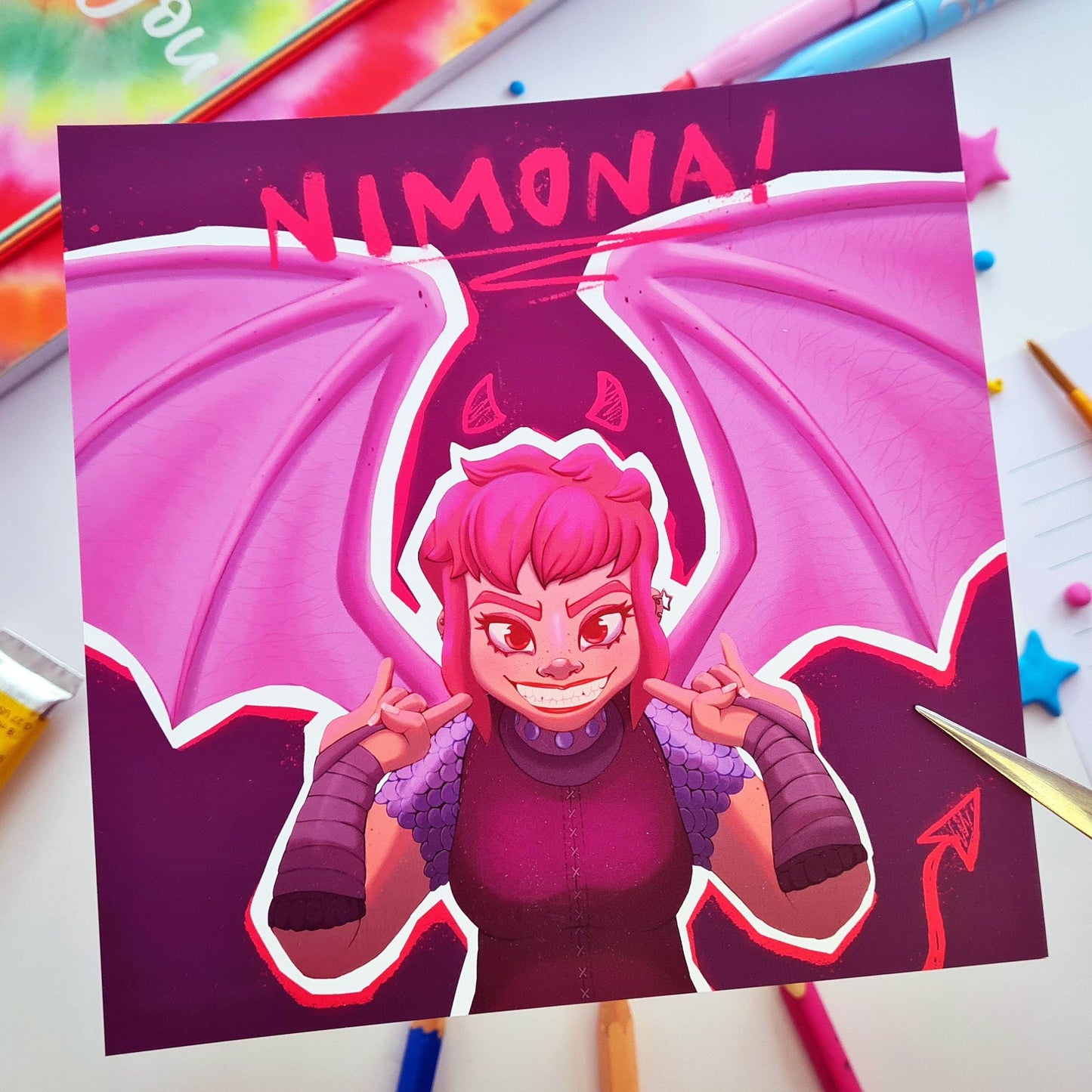 Nimona Square Art Print