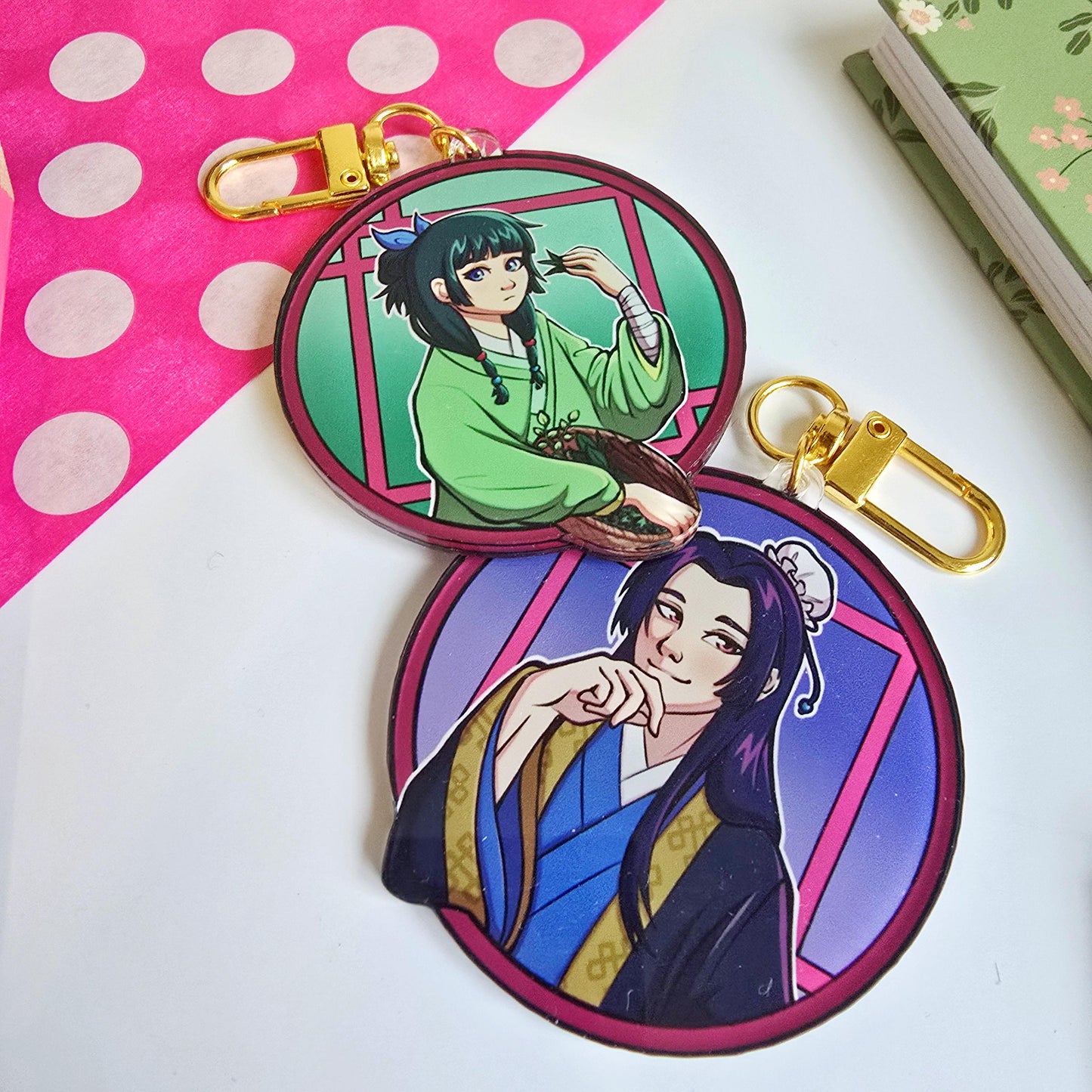 Apothecary Diaries Maomao and Jinshi Acrylic Keychain