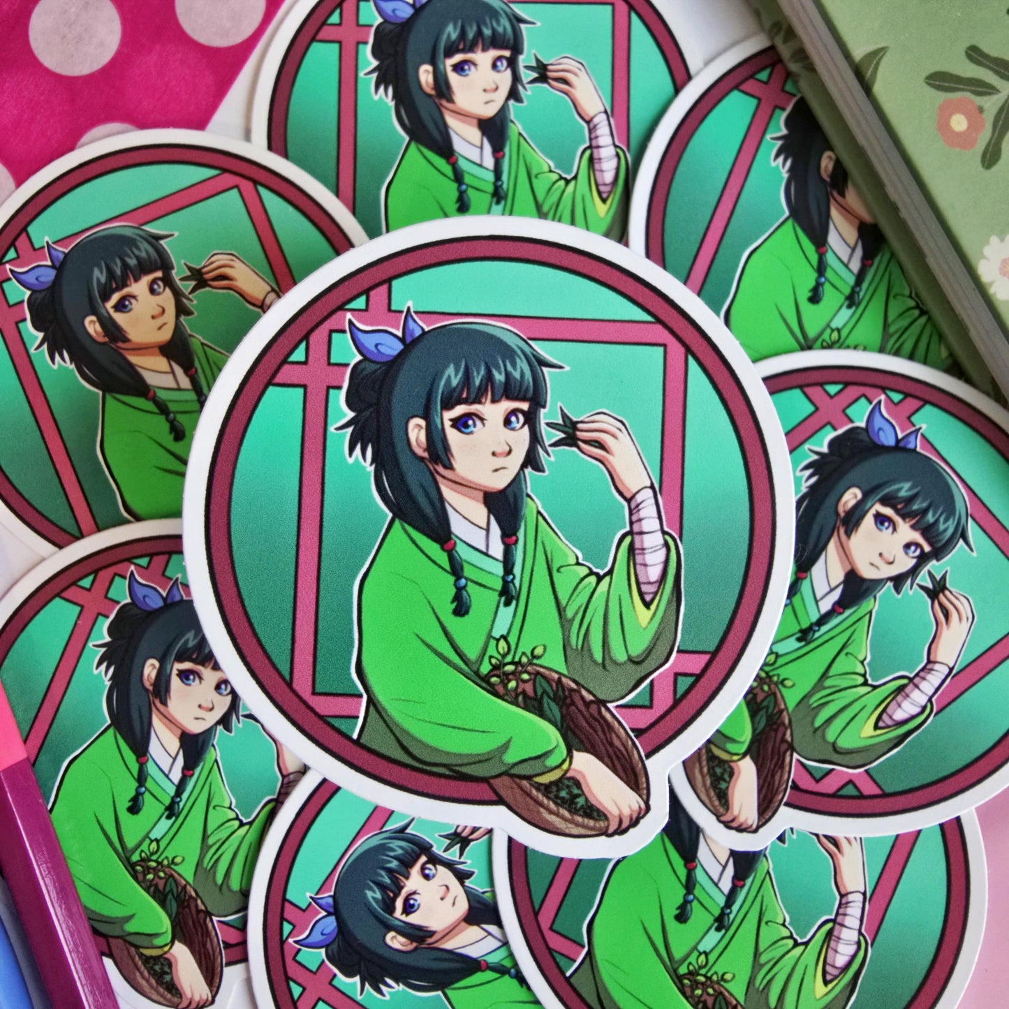 Apothecary Diaries Maomao and Jinshi Vinyl Sticker