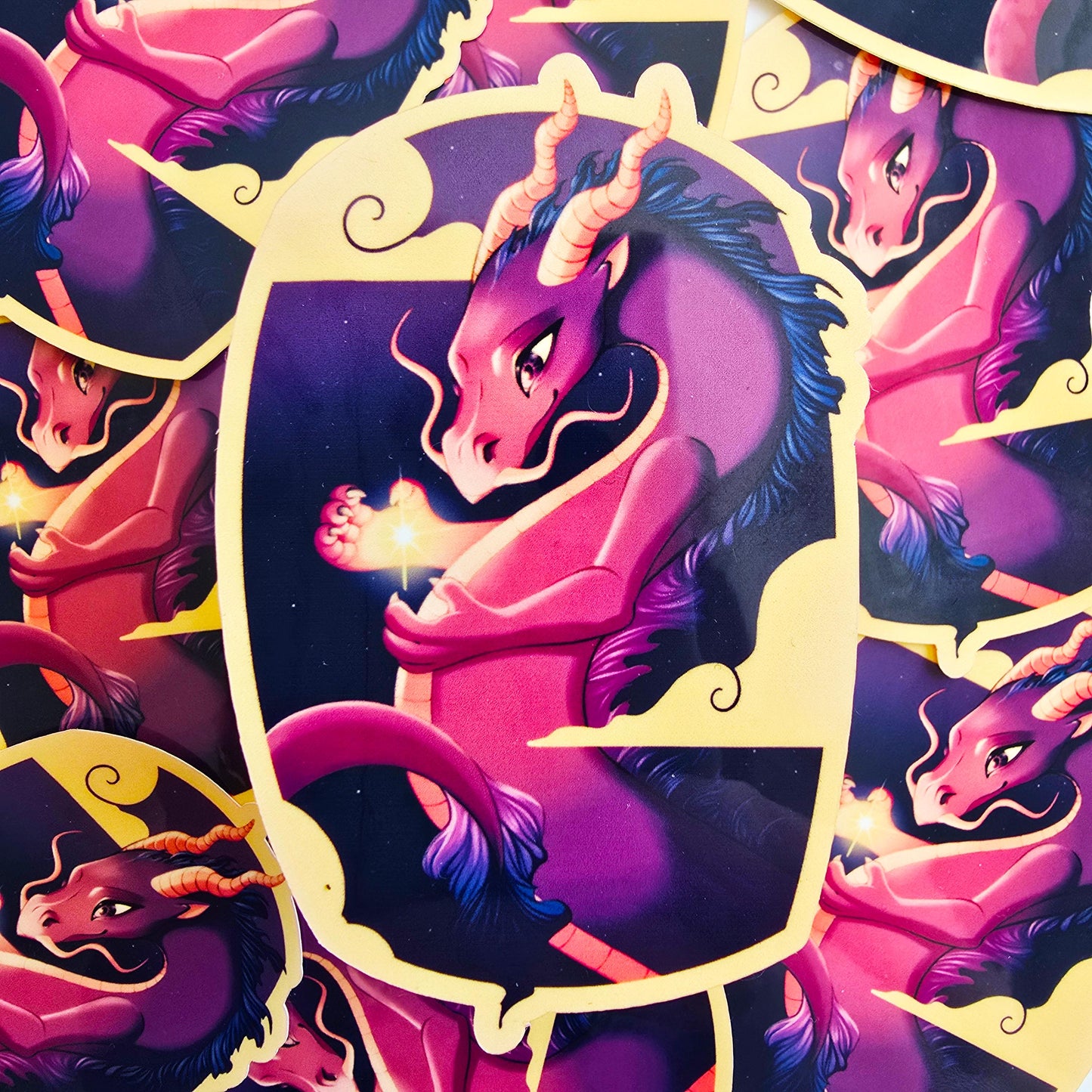 Cosmic Purple Dragon Sticker