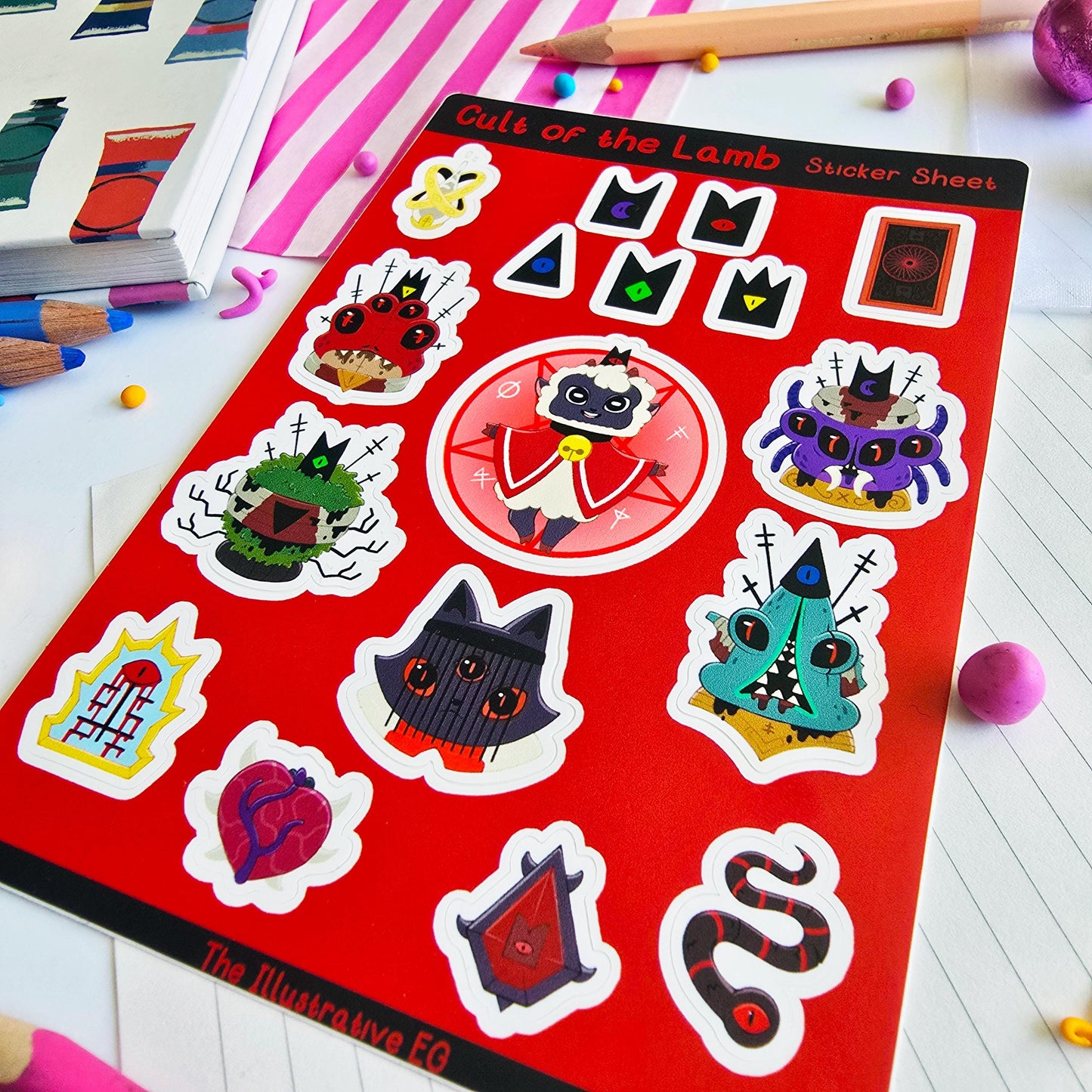 Cult of the Lamb Sticker Sheet