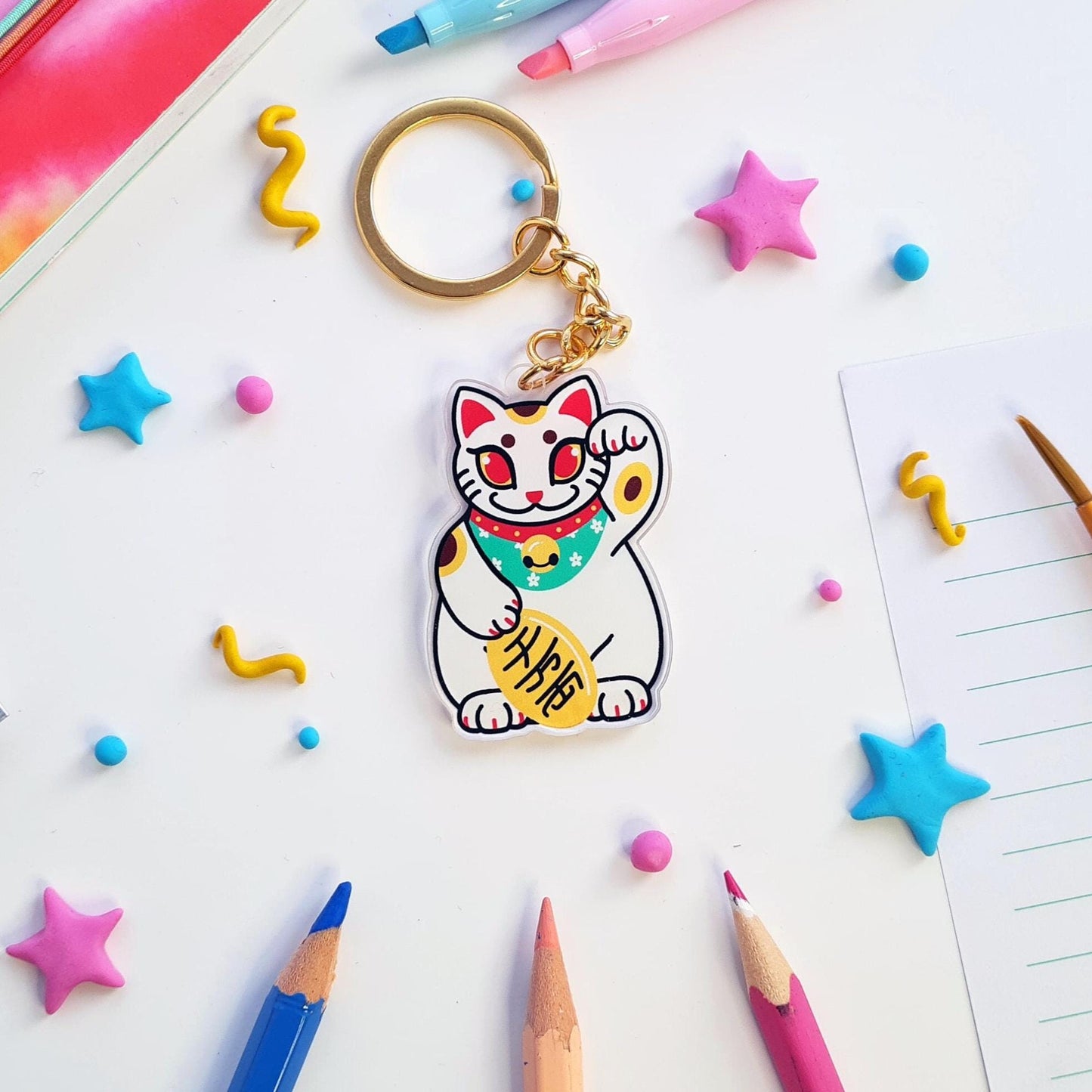 Lucky Cat Keychain