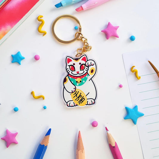 Lucky Cat Keychain