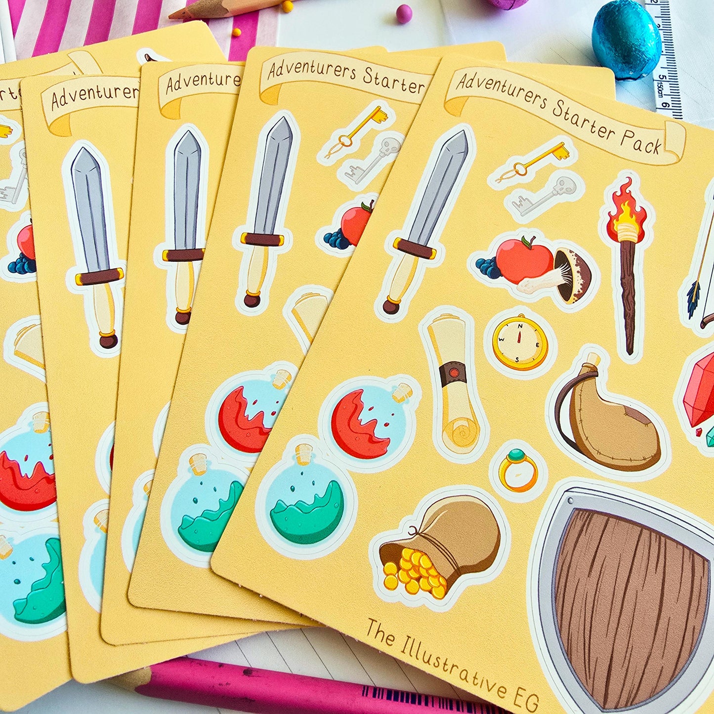 Adventurer Starter Pack Sticker Sheet