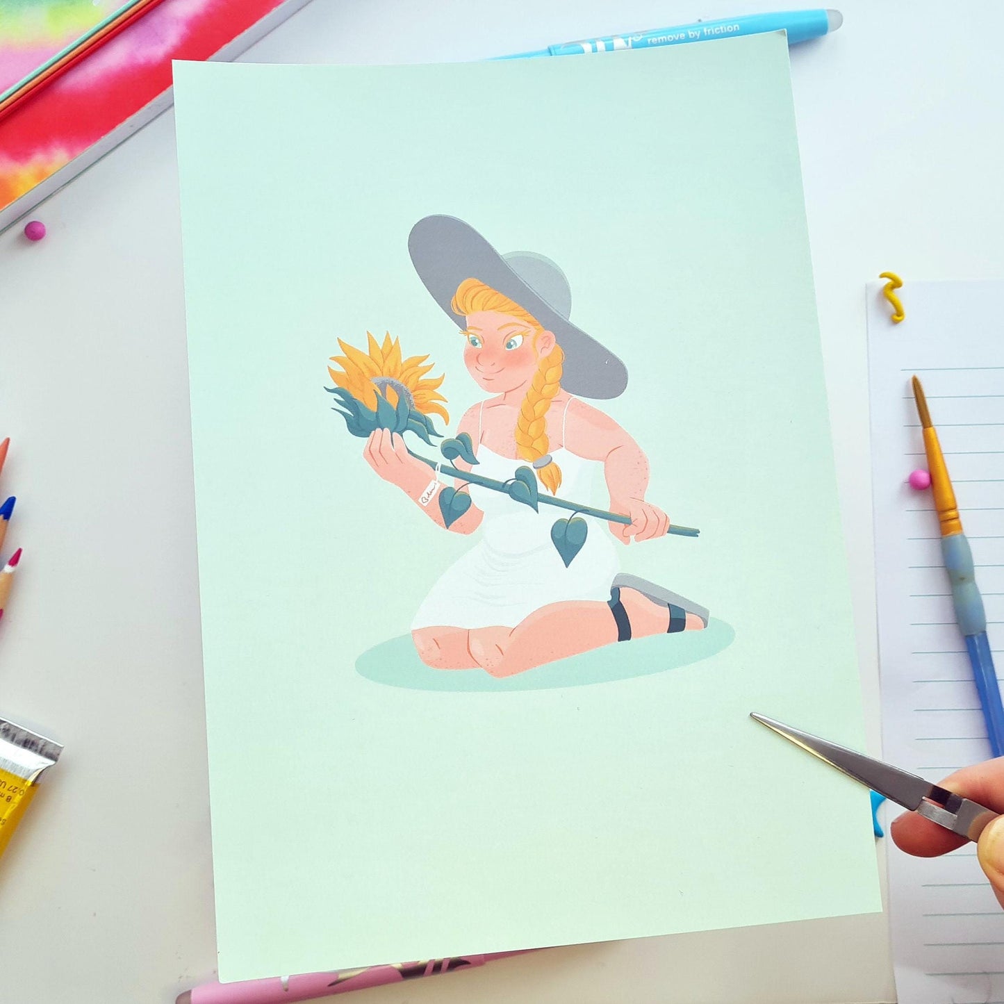 Summer Sunflower Art Print