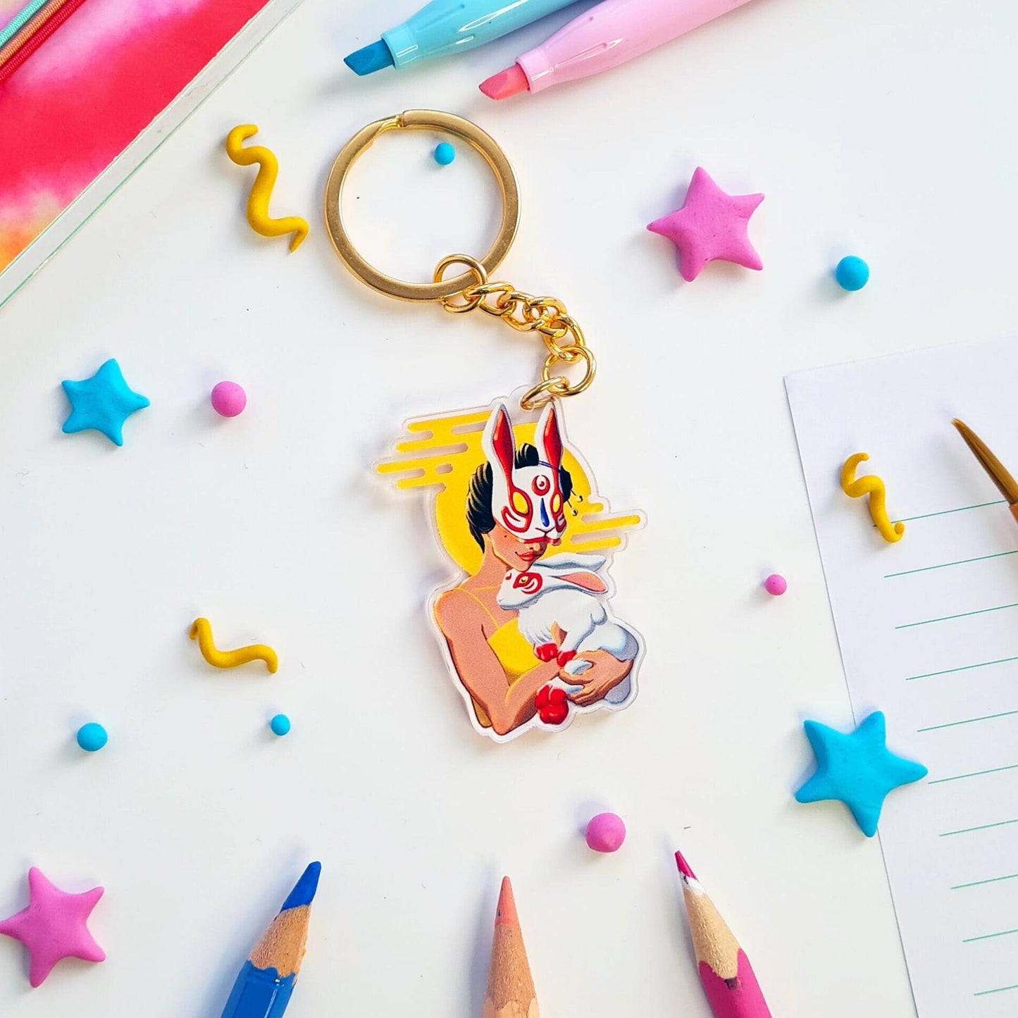 Lunar Rabbit Acrylic Keychain