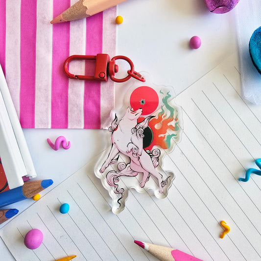 Okami Amaterasu Keychain