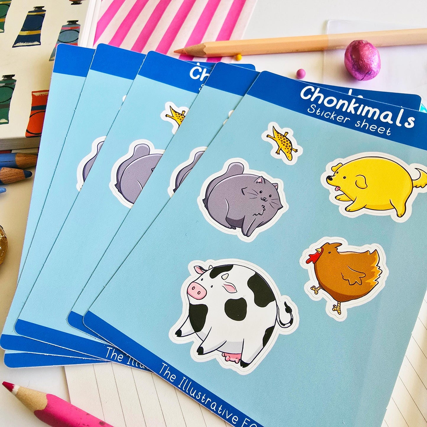 Chonkimals Sticker Sheet