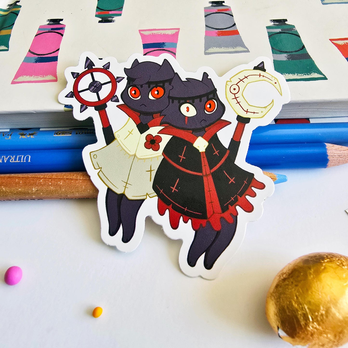 Aym and Baal - Cult of the Lamb Sticker