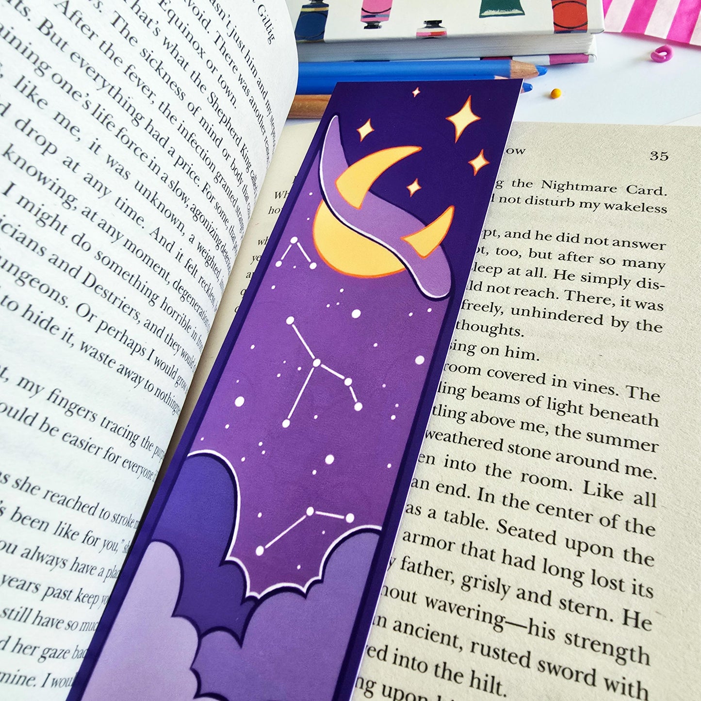 Purple Celestial Bookmark