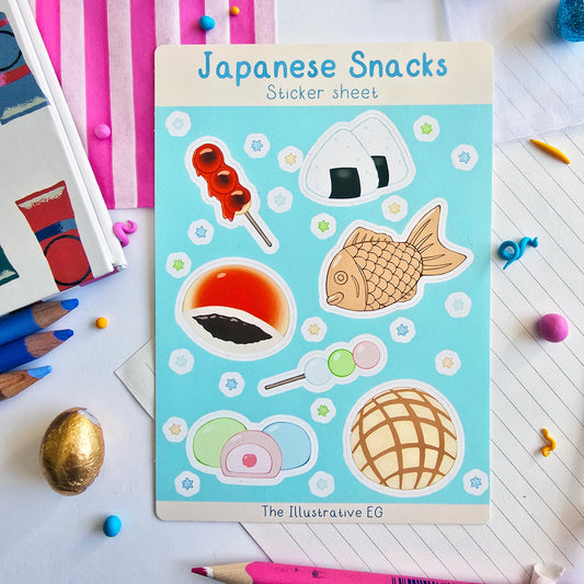 Japanese Snacks Sticker Sheet