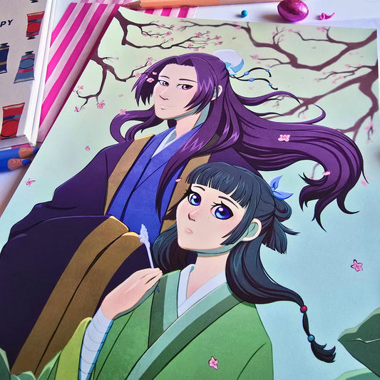 Apothecary Diaries Maomao and Jinshi Art Print