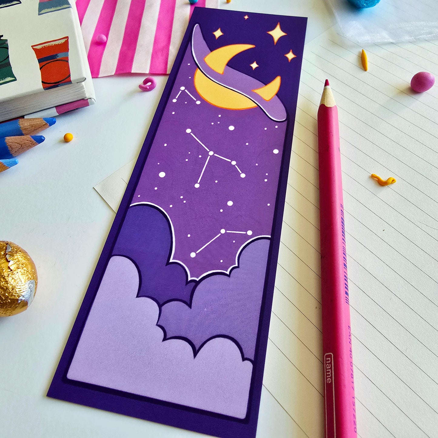 Purple Celestial Bookmark