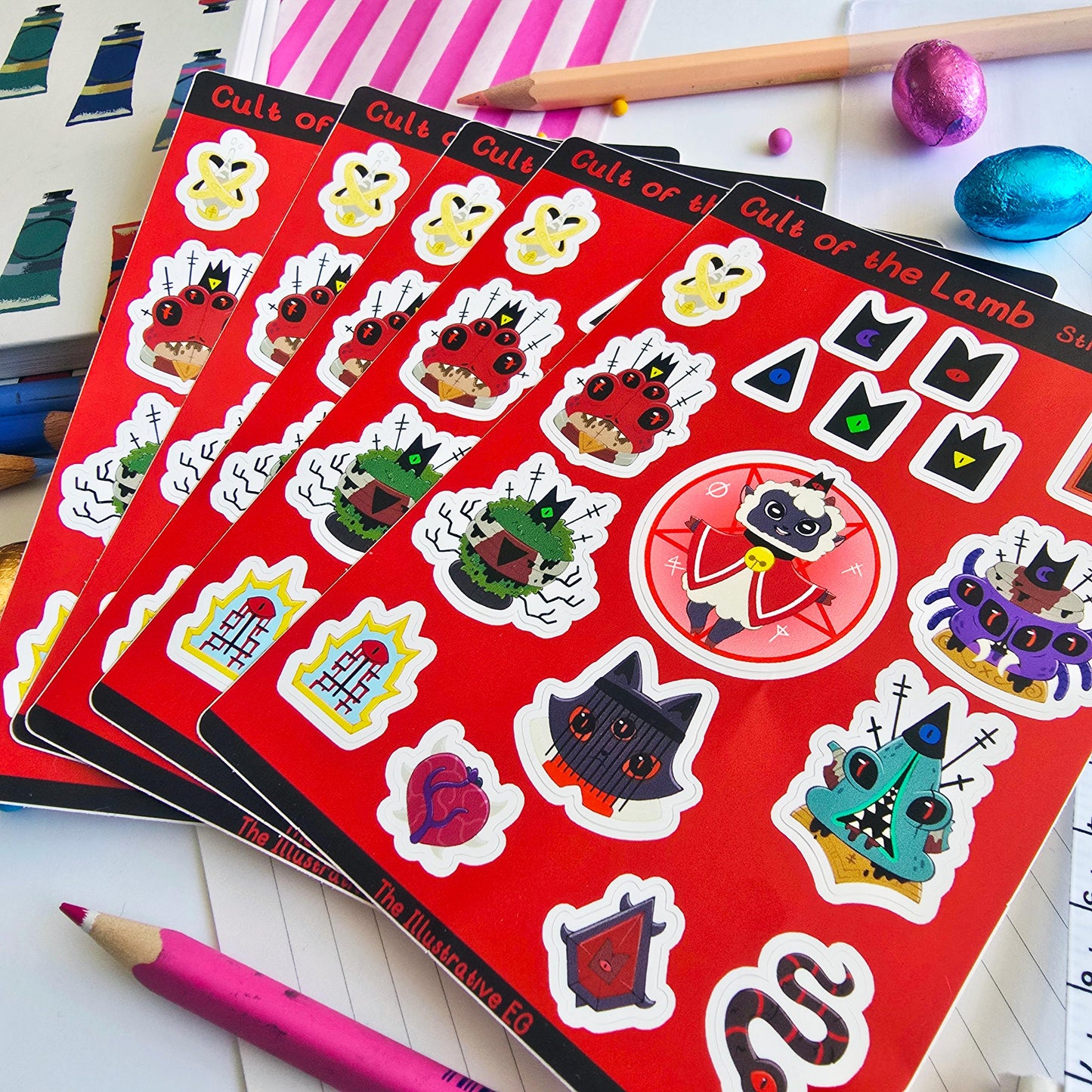 Cult of the Lamb Sticker Sheet