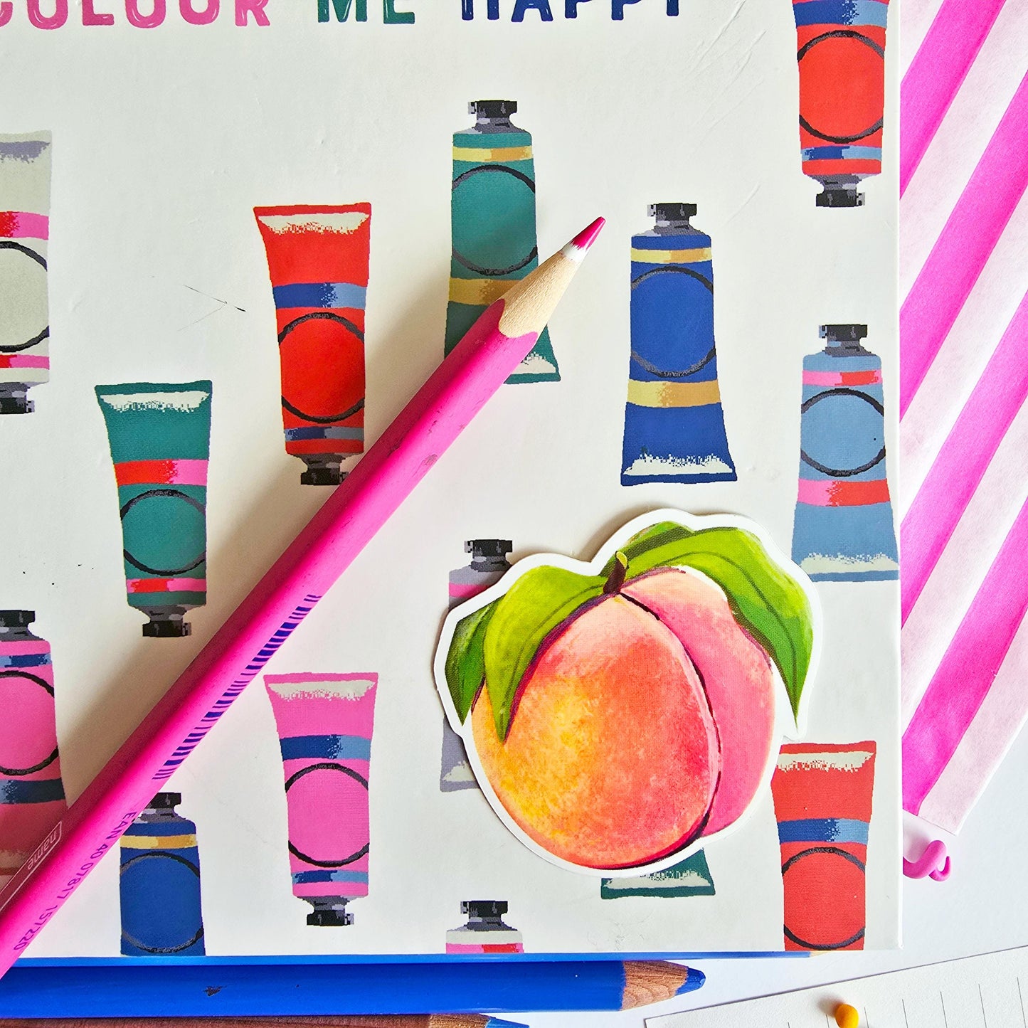 Pink Peach Gloss Sticker