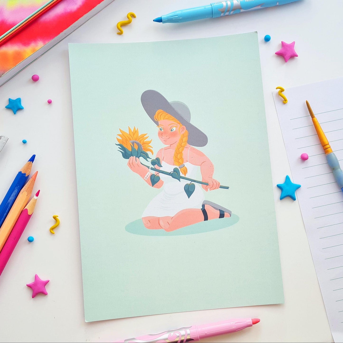 Summer Sunflower Art Print