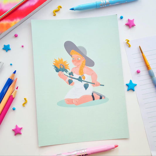 Summer Sunflower Art Print