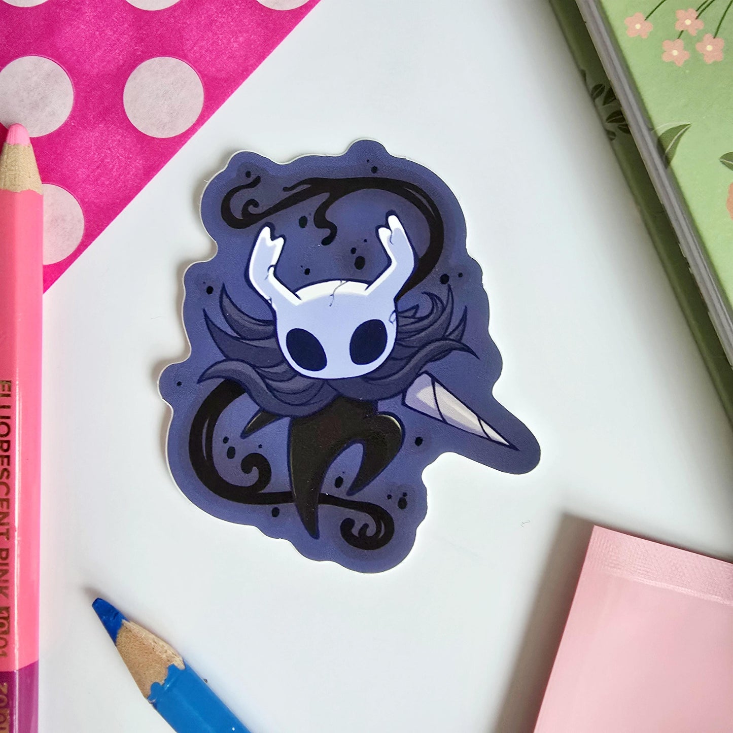 Hollow Knight Matte Vinyl Stickers: Hornet & The Knight
