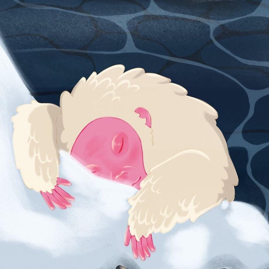 Japanese Snow Monkeys Art Print