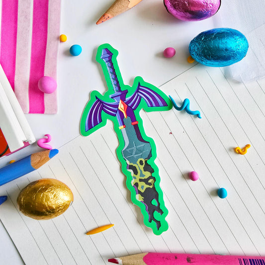 Decayed Master Sword Matte Vinyl Sticker