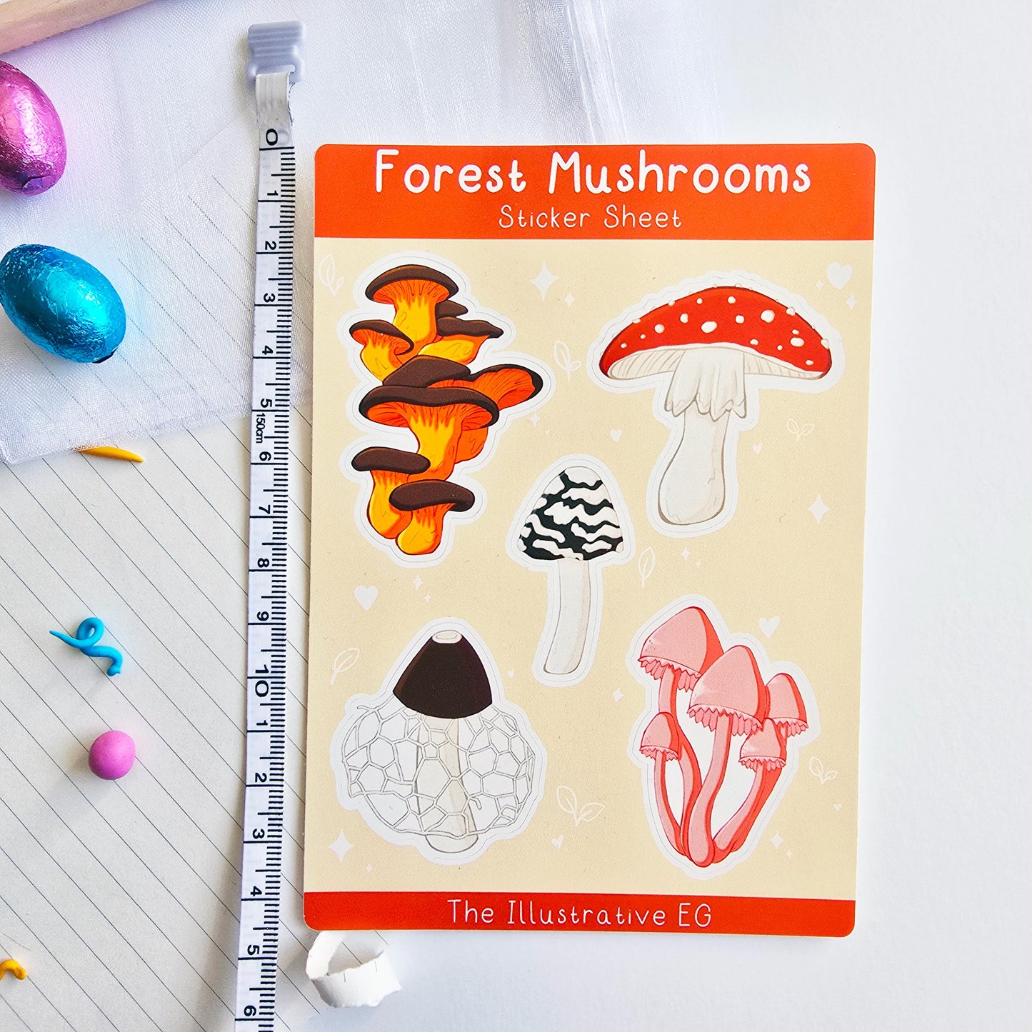 Forest Mushrooms Sticker Sheet