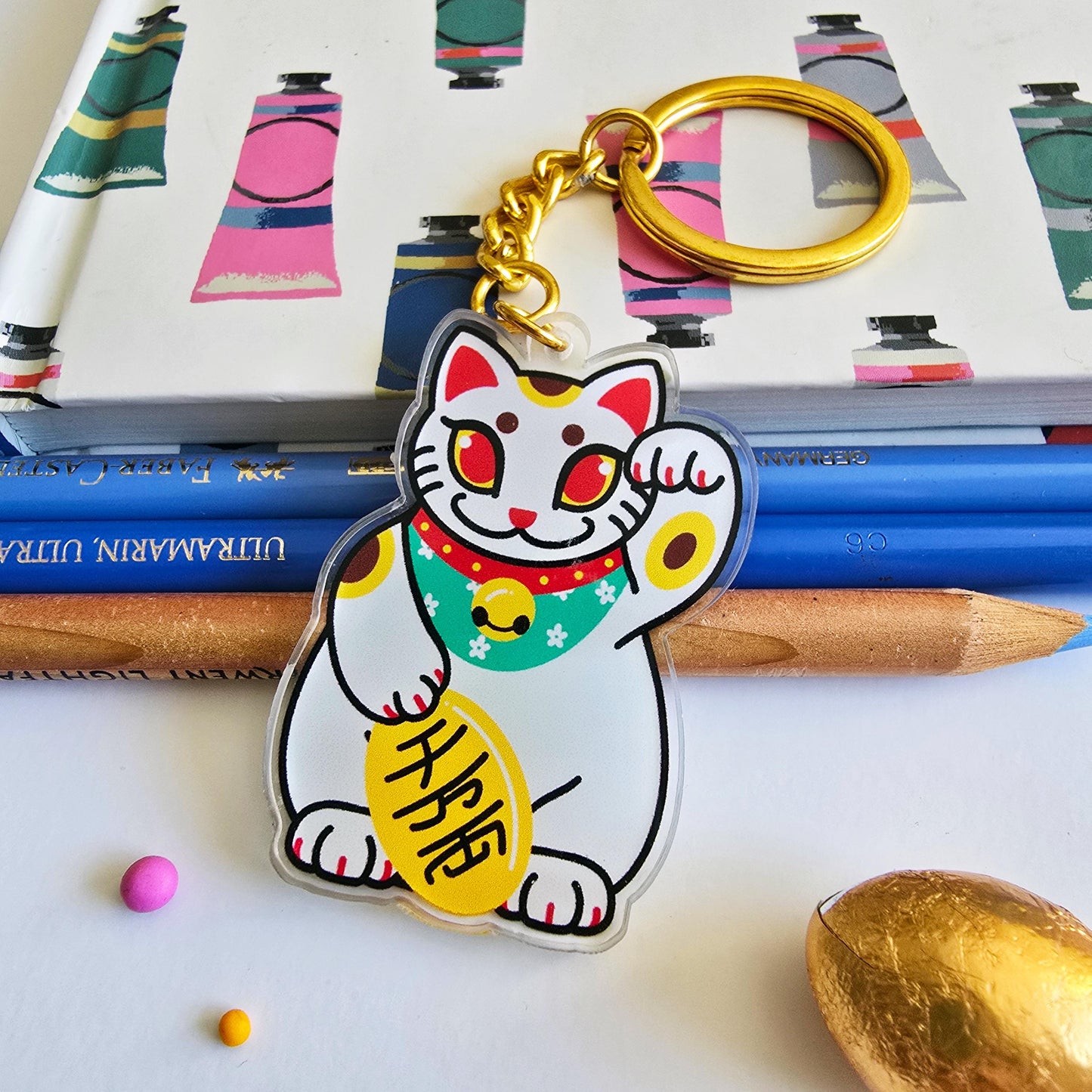 Lucky Cat Keychain