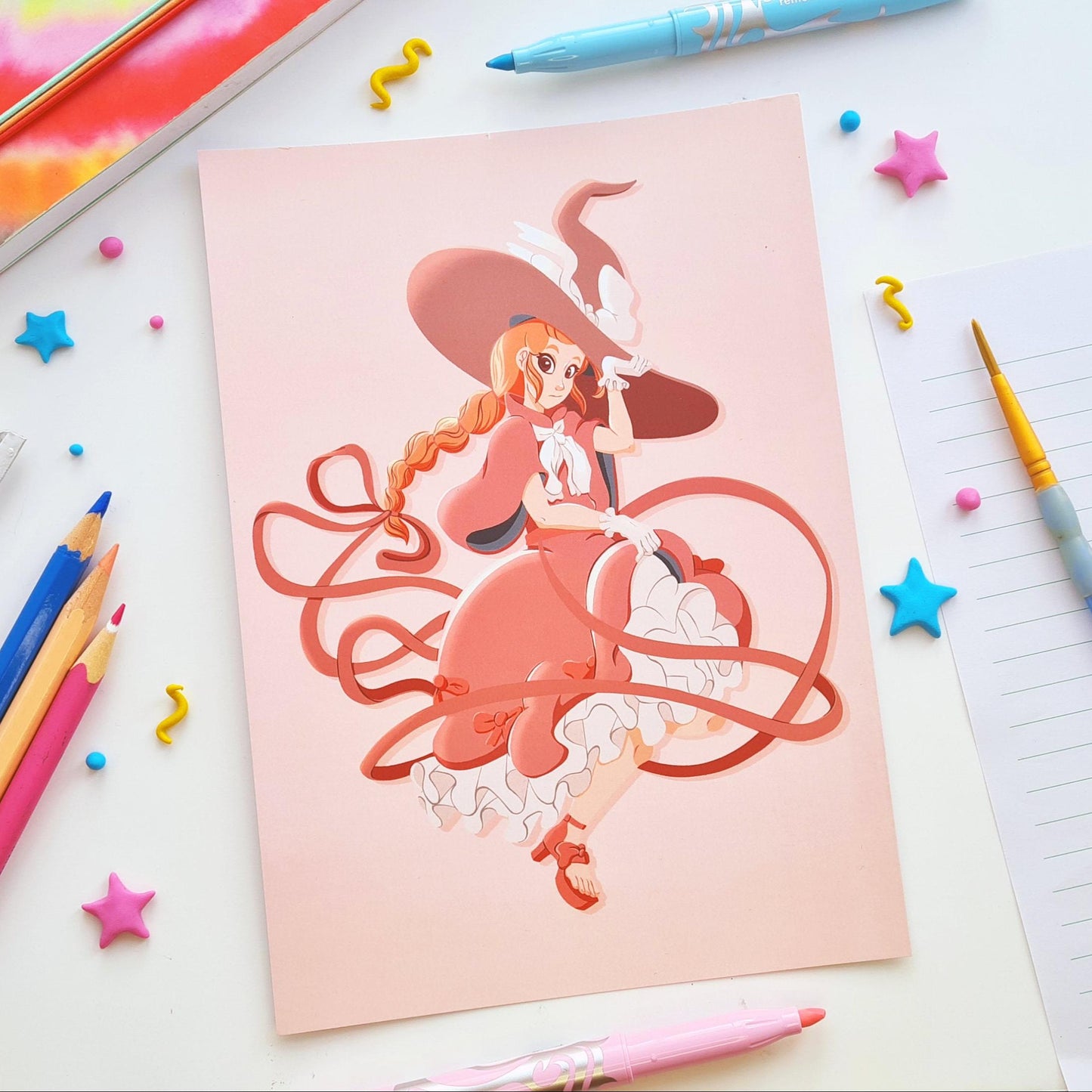 Pink Witch Art Print