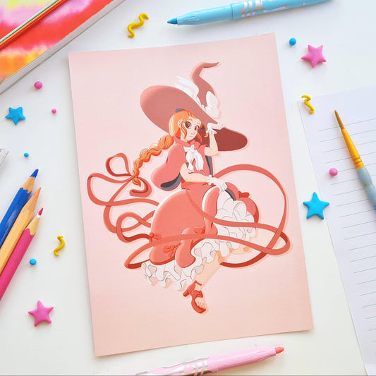 Pink Witch Art Print