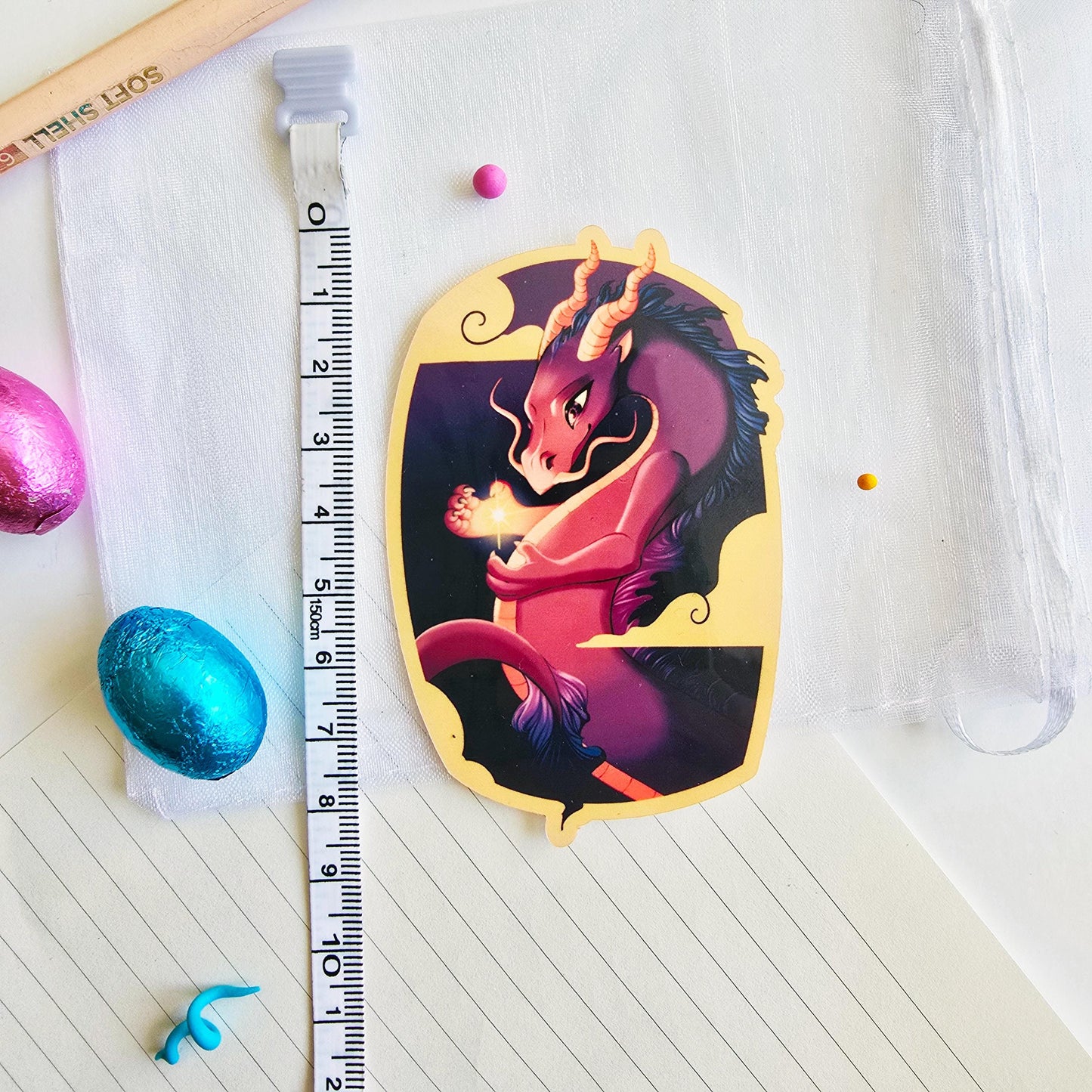 Cosmic Purple Dragon Sticker