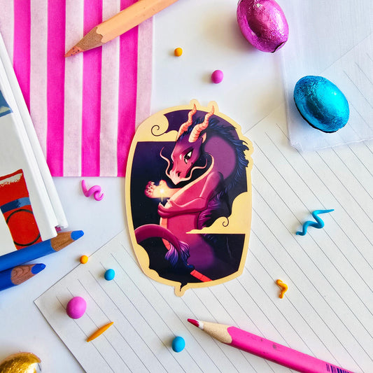 Cosmic Purple Dragon Sticker