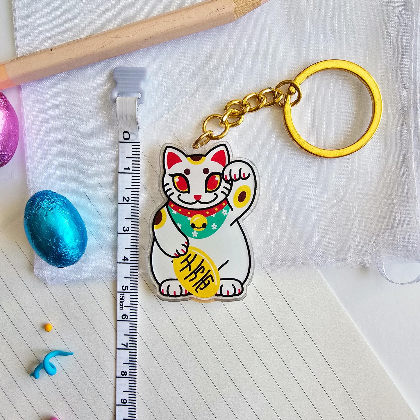 Lucky Cat Keychain