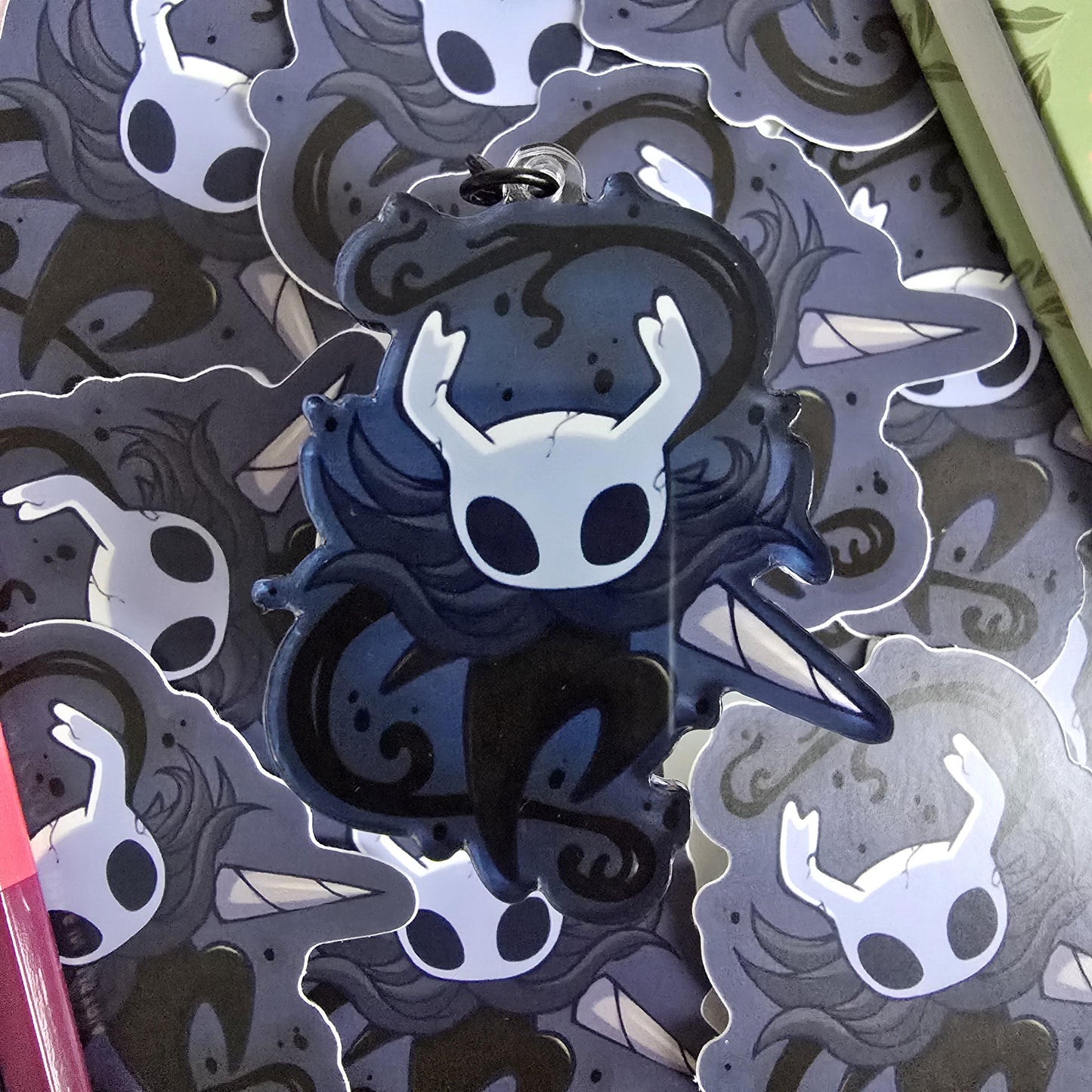Hollow Knight Acrylic Keychain: The Knight and Hornet Keyring