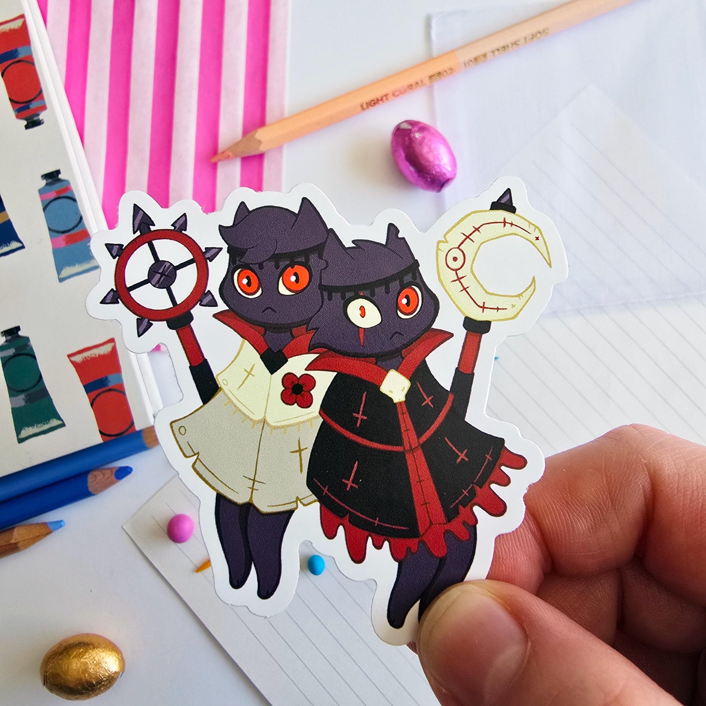 Aym and Baal - Cult of the Lamb Sticker