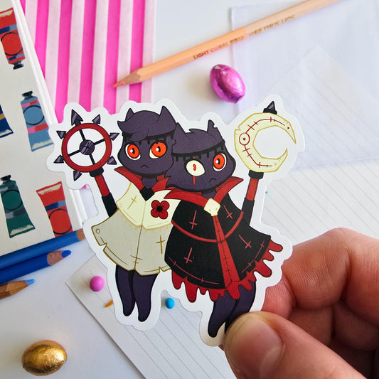 Aym and Baal - Cult of the Lamb Sticker