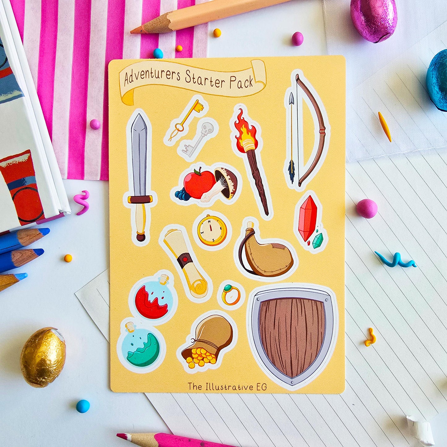 Adventurer Starter Pack Sticker Sheet