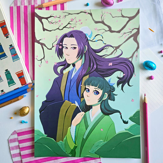 Apothecary Diaries Maomao and Jinshi Art Print