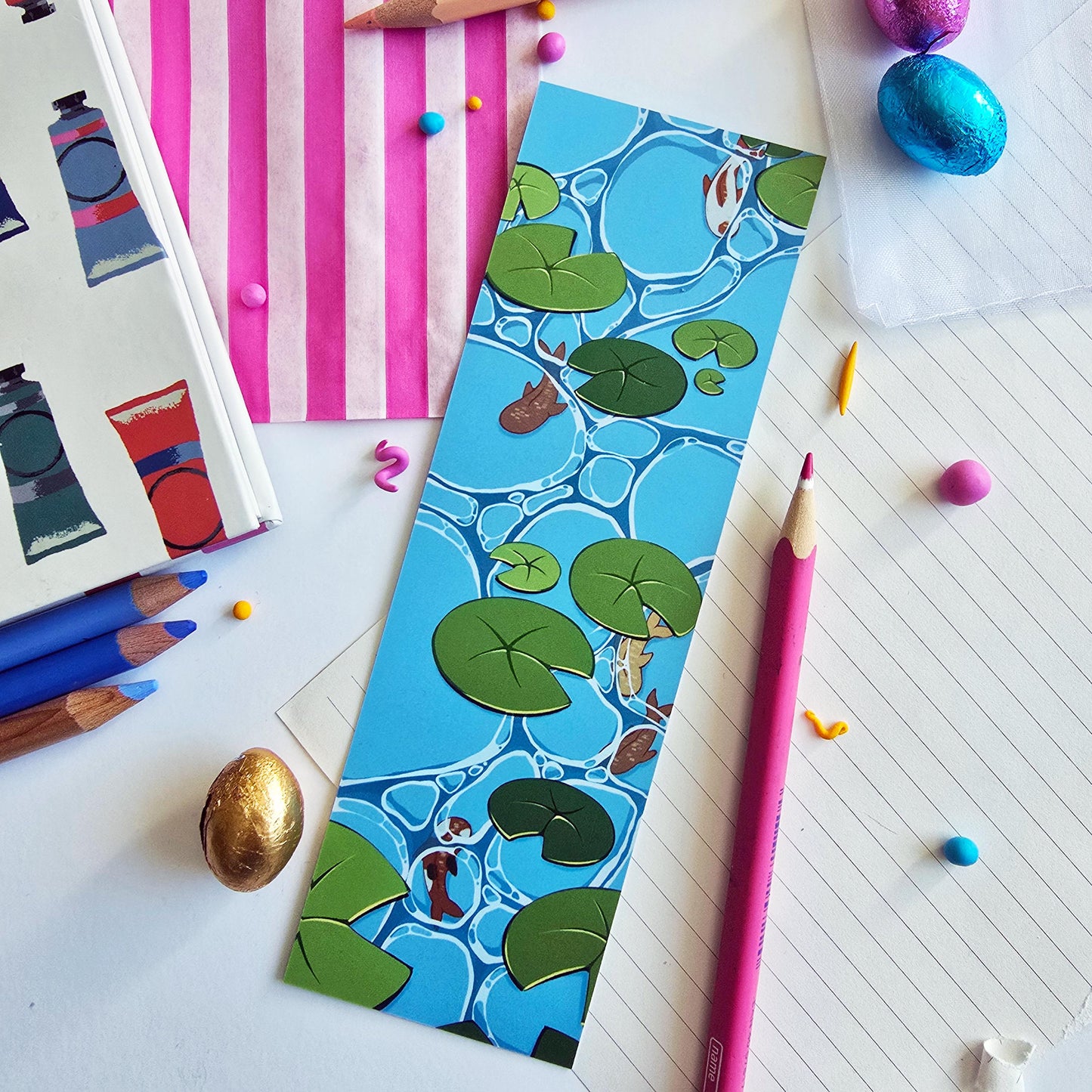 Lilypad Fish Pond Bookmark