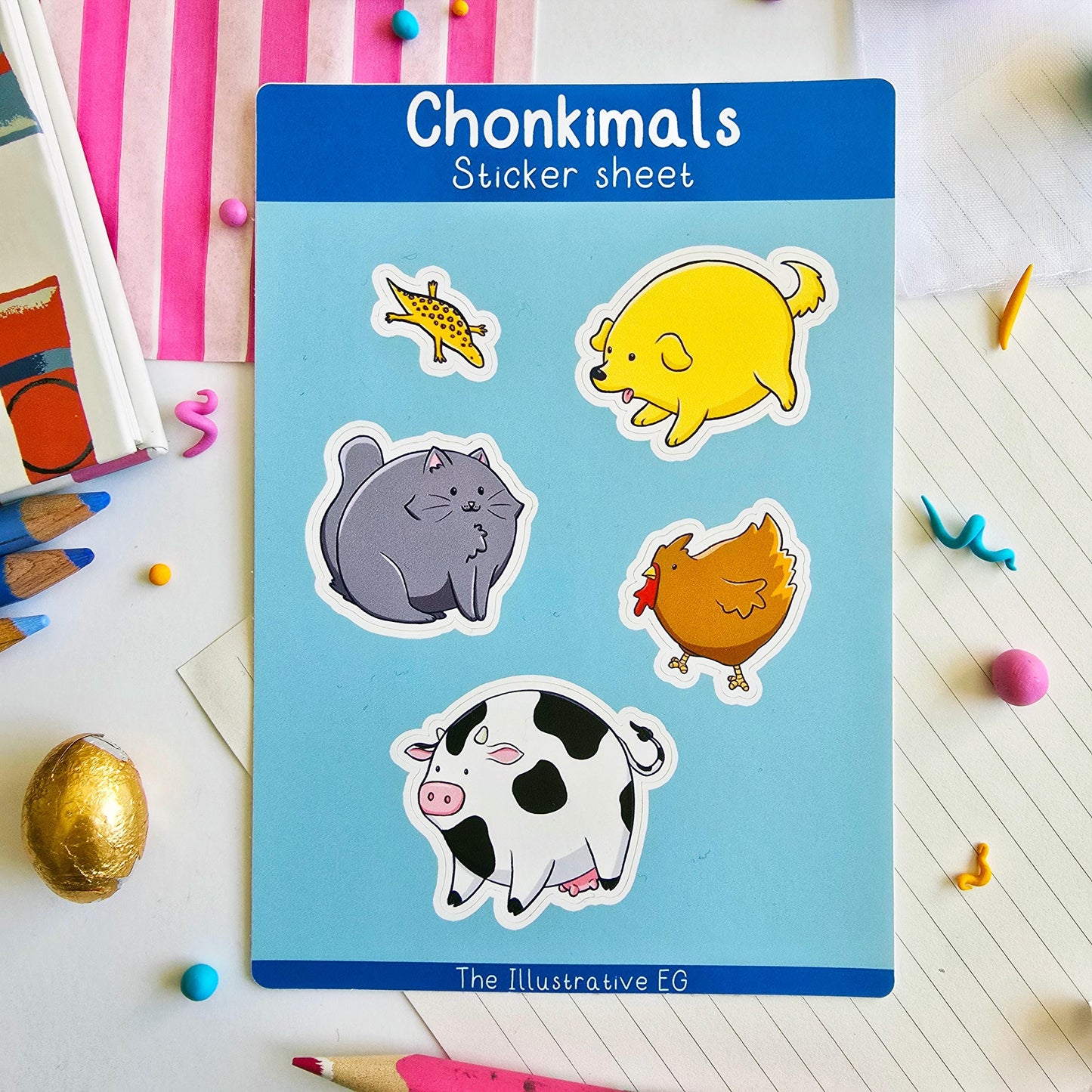 Chonkimals Sticker Sheet