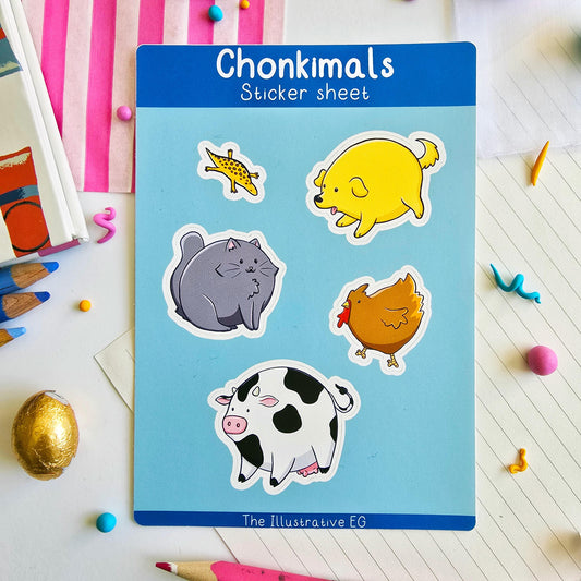 Chonkimals Sticker Sheet