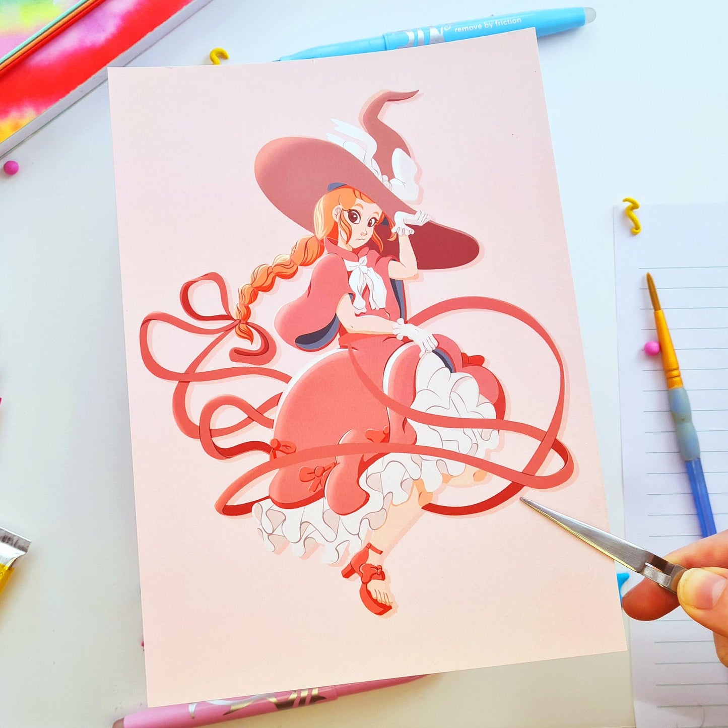 Pink Witch Art Print