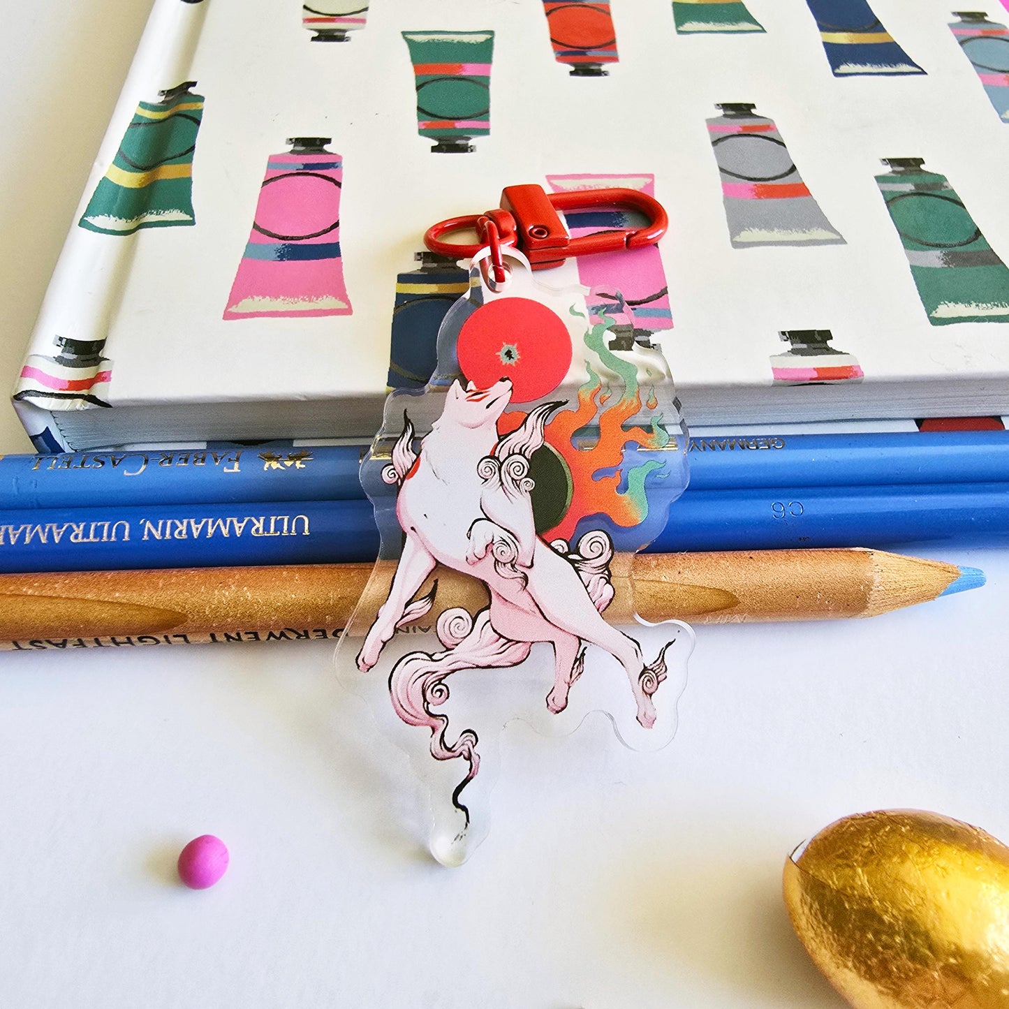 Okami Amaterasu Keychain