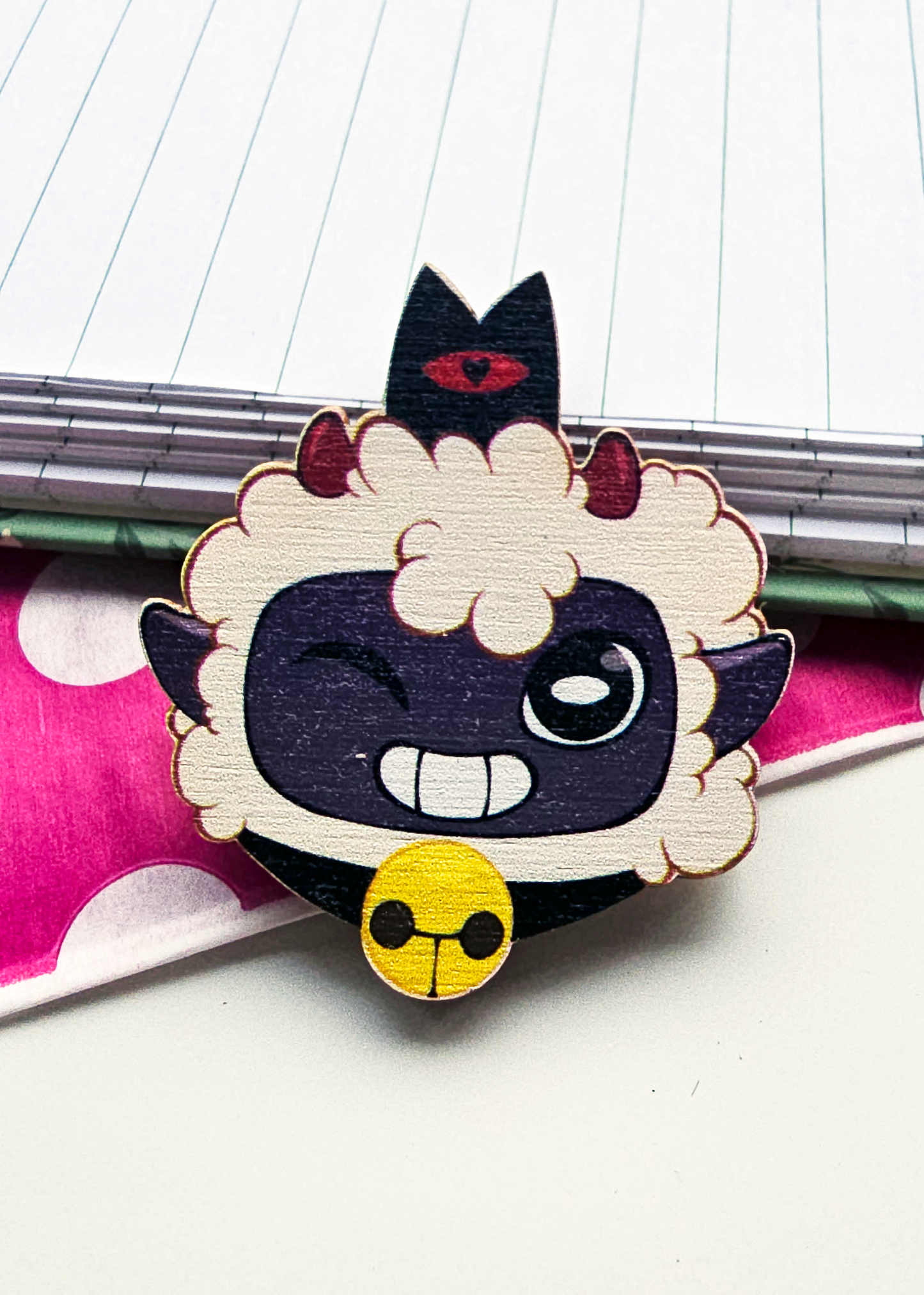 Cult of the Lamb Wooden Magnet