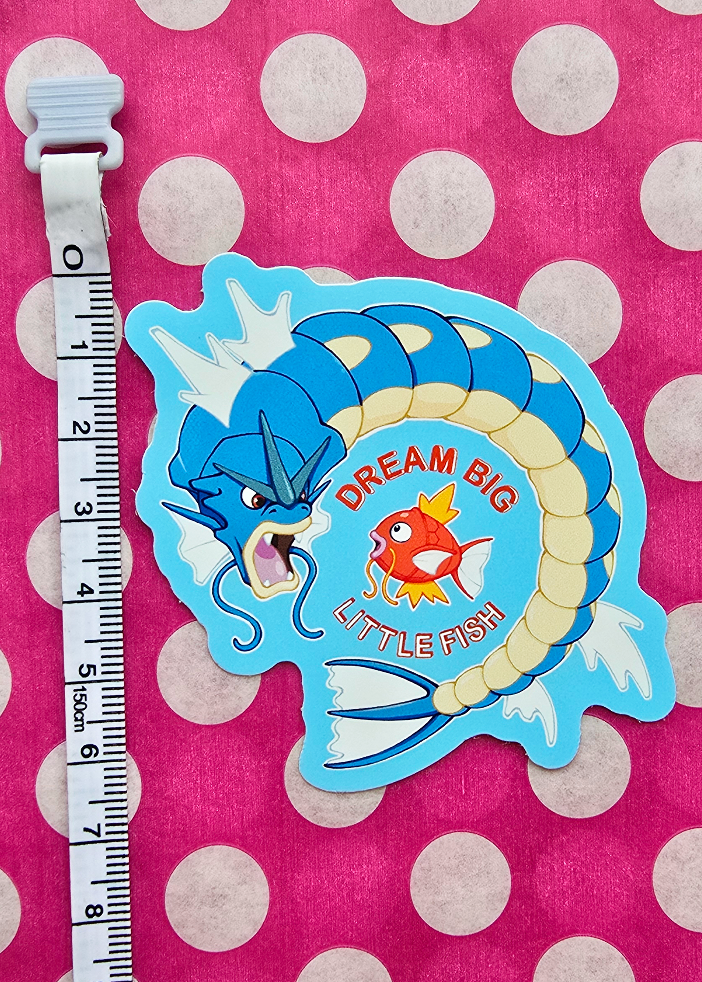Dream Big Little Fish: Magikarp and Gyarados Sticker