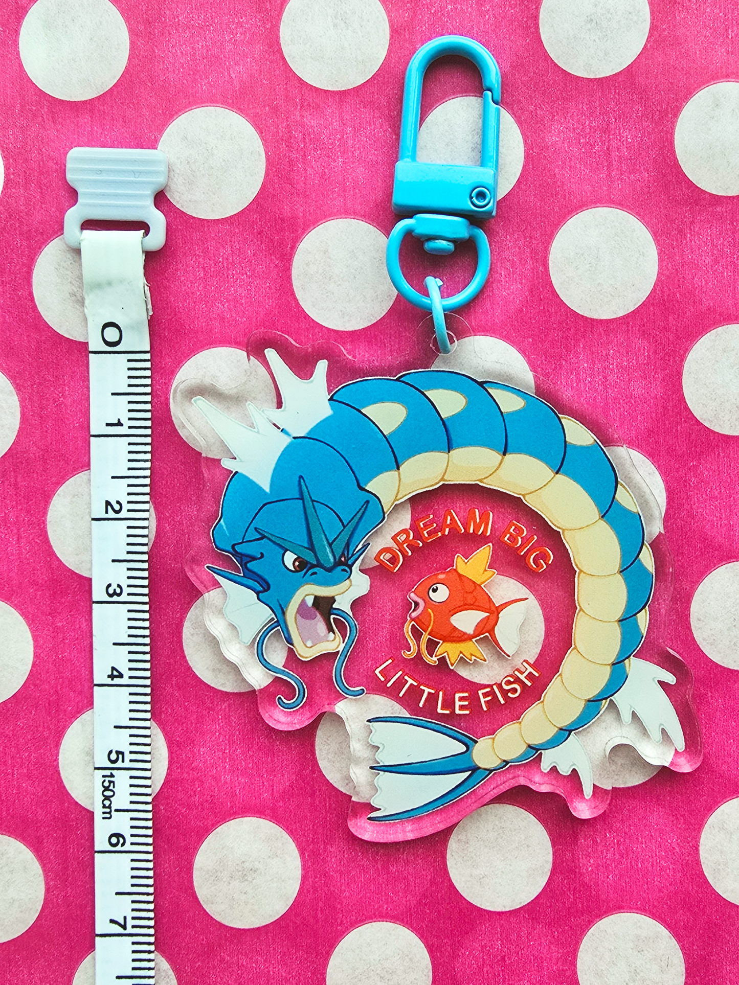 Dream Big Little Fish: Gyarados and Magikarp Keychain