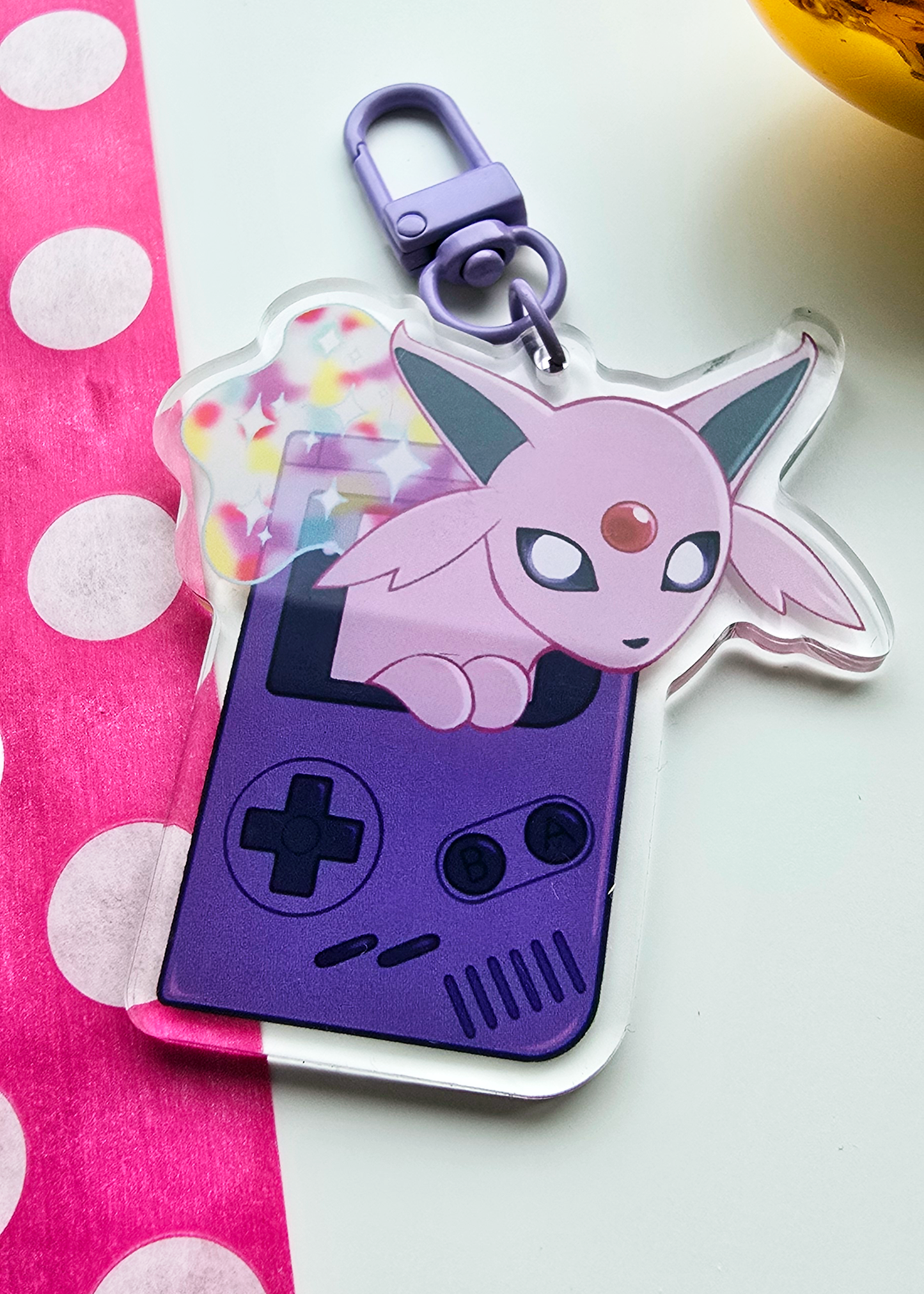 Gameboy Espeon Keychain